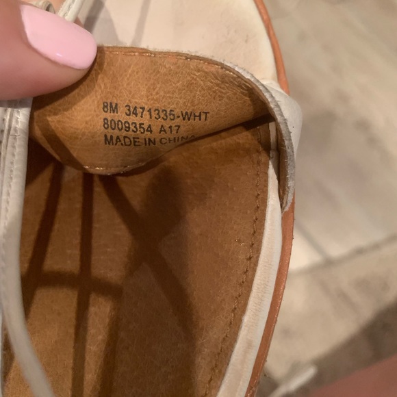 Frye White Lace Up Sandals - Picture 4 of 4